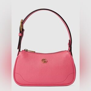 New Gucci pink leather shoulder bag